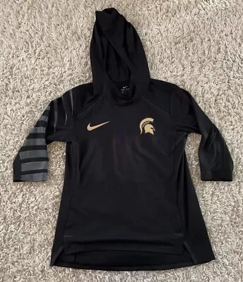 Nike DRI-FIT Michigan State Spartans SS Tech Hoodie Black/Gold Men’s Medium • $25