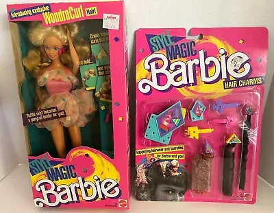 Vintage 80s Style Magic Barbie Doll Wondra Curl Hair And Style Magic Hair Charms • $80