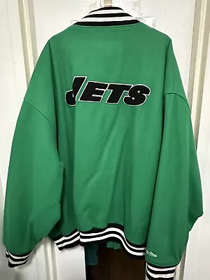 Mitchell & Ness Varsity JETS Jacket  5XL Vintage Wool • $90