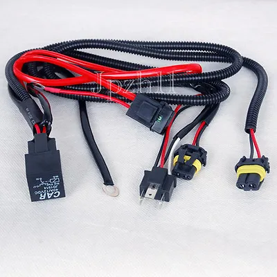 $10.30 • Buy Car HID Xenon Headligh H4-2 Bulbs Relay Fuse Cable Wire Wiring Harness 35W/55W