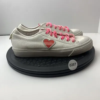 Adidas Nizza Trefoil Valentines Day Womens Size 6.5 EF5074 White Sneakers • $31.59