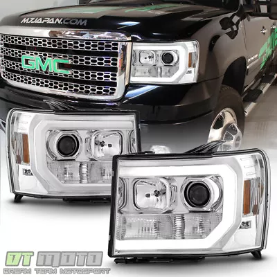 Updated LED Tube Style 2007-2013 GMC Sierra 1500 2500 3500 Projector Headlights • $268.99