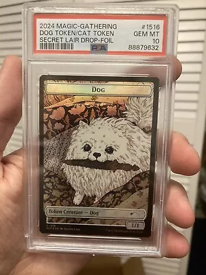 Dog Cat Token Secret Lair Raining Cats And Dogs Foil 1516 1517 MTG Magic PSA 10 • $99