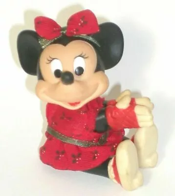 Vtg 1980's MINNIE MOUSE CLIP-ON Gripper Pencil Grabber Hugger Red Madonna Gloves • $10.95