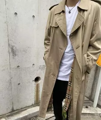 90S Burberry Trench Coat With Nova Check Liner • $141.90