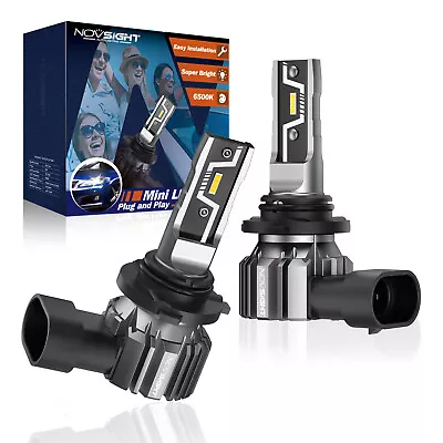 NOVSIGHT 9006 HB4 LED Headlight Bulbs Kit High Low Beam 6500k Super Xenon White • £11.19