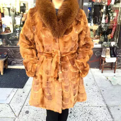 Winter Fur Women's Whiskey 3/4 Mink Fur Coat • $1900