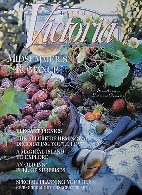 MIDSOMMER'S ROMANCE July 1999 VICTORIA Magazine ELEGANT PICNICS / AN OLD INN • $10