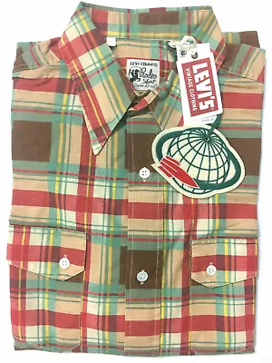 Levi's Vintage Clothing LVC Rodeo Shirt - Brown Check Print  Levis  100% Cotton  • $51.99