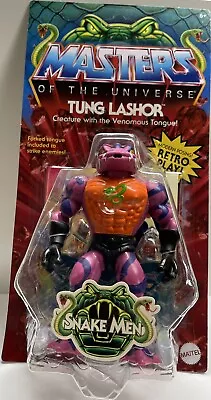 Masters Of The Universe Origins Tung Lashor Figure MOTU Snake Men 2023 • $79.99