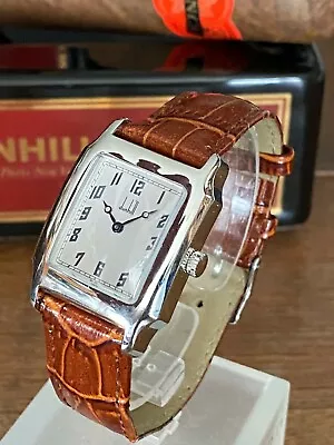 DUNHILL Men's Rectangular Steel Wristwatch Mechanical 28mm/39mm 2010 Sp EDITIION • $280