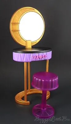 Monster High Doll G3 Clawdeen Wolf Boo-tique Mirrored Vanity Table With Stool • $14.99