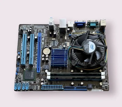 ASUS P5G41T-M LX2/GB Socket LGA775 MATX Motherboard + CPU + 3GB DDR3 NO I/O Shie • £29.90
