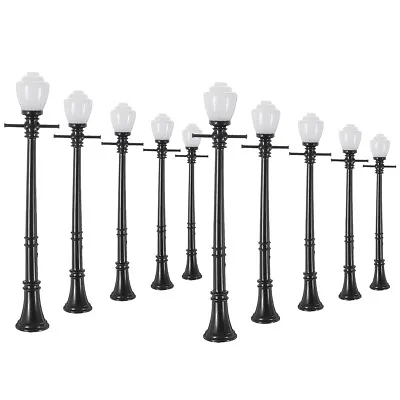 LCX04 10pcs Model Railway Lamppost Lamps Street Lights O Scale LEDs NEW • $11.99