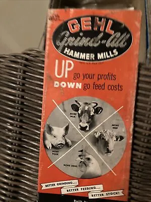 £9.99 • Buy Vintage Farming Booklet Gehl Hammer Mills Better Feeding Grinding 1957