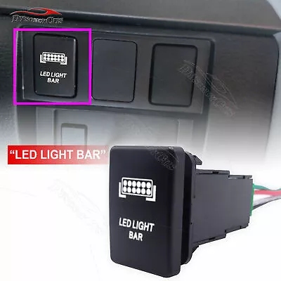 $8.99 • Buy Fit Toyota Tacoma RAV4 Yaris Tundra LED LIGHT BAR Push Button Switch+Wiring Kit