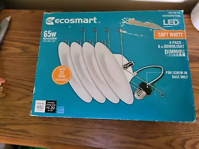 Ecosmart 5  & 6  New Construction White Dimmable LED Trim Soft White (4-Pack) • $18.97