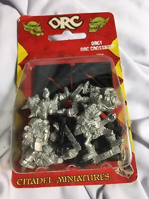 GW WHFB Age Of Sigmar Orcs & Goblins Orc Crossbow NIB Metal OOP 1988 5 Orc Model • $29.99