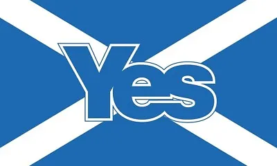 Large Flag Yes 5ft X 3ft Scotland Indyref Saltire Colour Banner Brass Eyelets Uk • £4.17