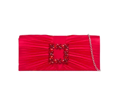 £12.99 • Buy Women's Wedding Clutch Bag Satin Long Chain Evening Party Bridal Purse Handbags