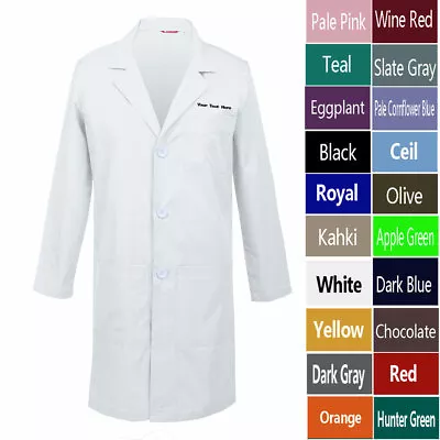 Custom Embroidered Men's Lab Coat Laboratory Doctor Workwear  • $29.98