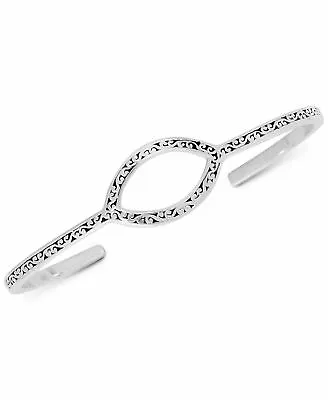 $249.99 • Buy Lois Hill Filigree Open Marquise Cuff Bangle Bracelet Sterling Silver 