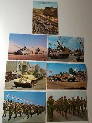Vintage Israeli IDF Army Military Postcard Lot Of 7 Photos Soldiers Tanks Jewish • $42.75
