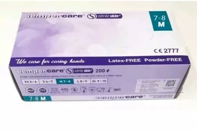 😃😃Disposable NITRILE  Latex Free & Powder Free Examination Gloves MEDIUM 200 • £8.50