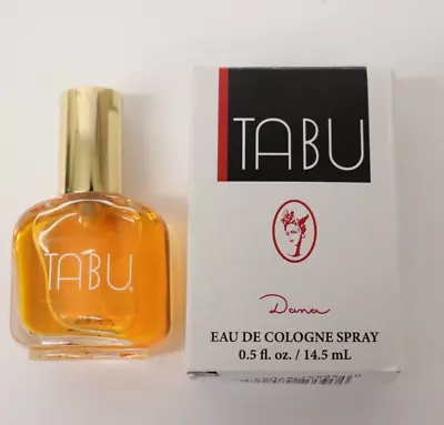 Vintage Tabu By Dana Eau De Cologne Perfume Spray .5 Fl Oz...10B.. • $14.95