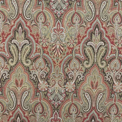 Trophy Room In Crimson By P/Kaufmann | Red / Brown | Home Decor Fabric |... • $16.87