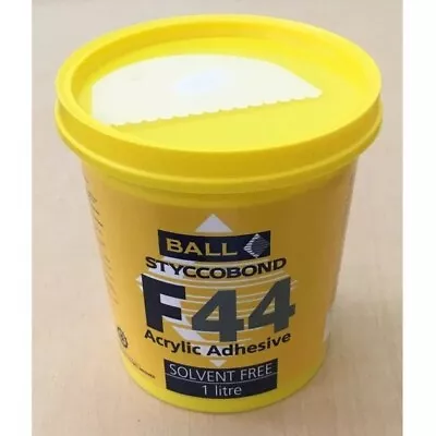 F.Ball & Co F44 Vinyl Flooring Adhesive Handy DIY 1 Ltr Tub Fast Free Postage • £15.94