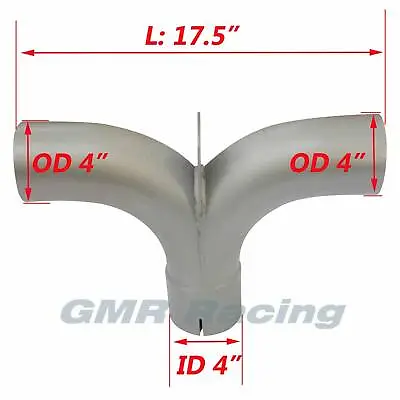 4  Inch Y-Pipe Aluminized Truck Elbow With Divider Exhaust Elbow US • $89.99