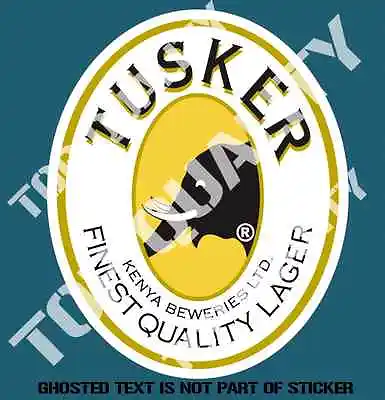 Tusker Beer Fridge Decal Sticker Great For Bar Fridge Cool Mancave Shed Stickers • $5.50