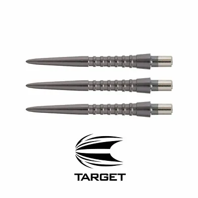 Target Storm Grooved 26mm Black Darts Points Set • £13.95