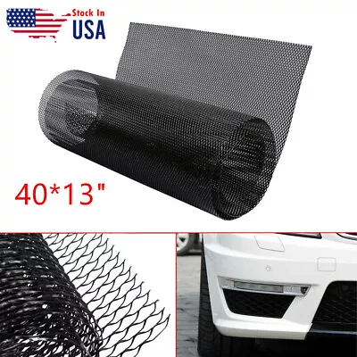 Universal Car Grille Mesh Net Sheet Aluminum Rhombic Auto Mesh Grill Black 40*13 • $11.59