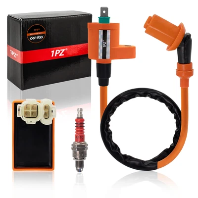 $13.59 • Buy GY6 50cc 125cc 150cc Scooter Moped Racing AC CDI Box Ignition Coil Spark Plug