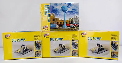 Walthers Cornerstone Oil Pump Water Tower 1:160 N Scale Train Layout Kits 4P Lot • $125.01