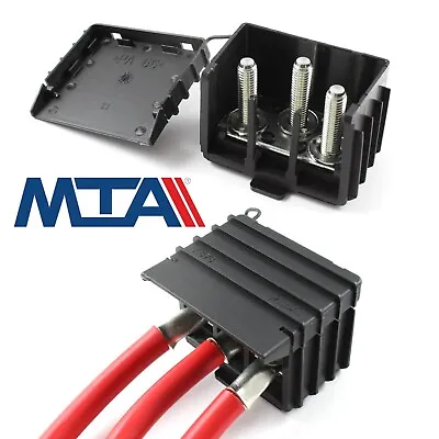 3 Way M8 8mm Battery Cable Power Distribution / Connector Jointing Box 120 AMP • £13.95