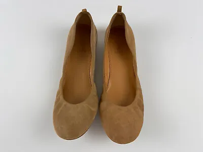 J CREW Women’s Tan Brown Suede Ballet Flats Slip On Shoes Size 8 Leather Upper • $15