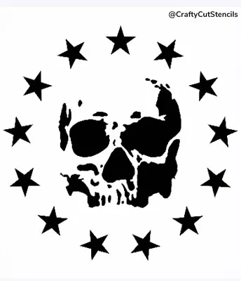 Skull Star Stencil Durable & Reusable Stencils 6x6 FREE SHIPPING • $5.99