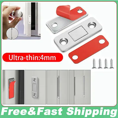 Ultra Thin Cabinet Door Catch Stainless Steel Strong Magnetic Door Catch Closer • $5.45