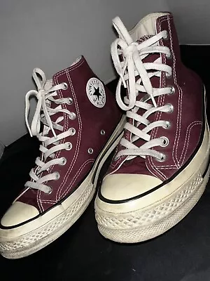 Converse Chuck Taylor Vintage Sneakers Men’s SZ 8 US High Top Burgundy Vietnam • $25