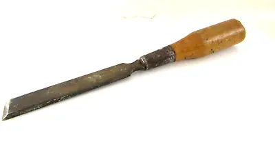 VINTAGE 3/4  WIDE WOOD CHISEL Original Handle  Made In USA • $6.99