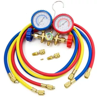 Stark USA Manifold Gauge Set R410A R22 R404A HVAC Charging Service Refrigerants • $49.95