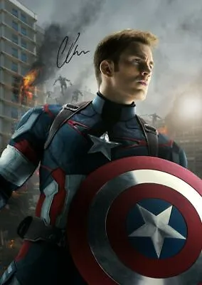 Chris Evans - Captain America Signed Autographed 6x4 Photo • £3.89