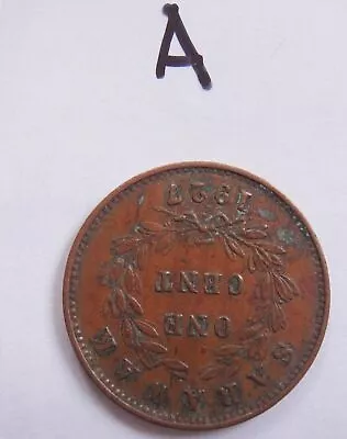 Z1) Malaya Sarawak Rajah Brooke 1927 One Cent  Coin - A • $4.90