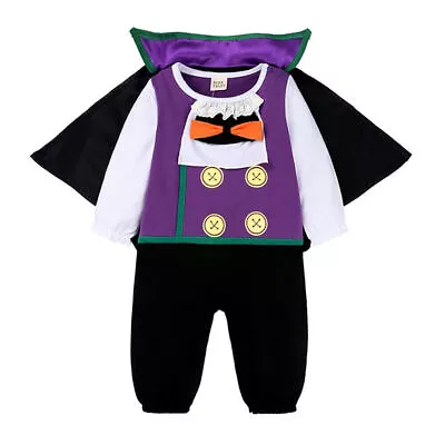 Toddler Baby Boys Girls Halloween Cosplay Costume Romper Jumpsuit + Cloak Outfit • $25.99