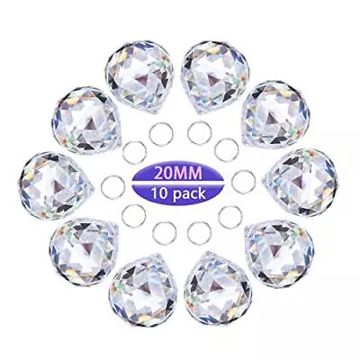 $11.70 • Buy Crystal Suncatcher 10Pcs Crystal Glass Ball Chandelier Prisms Pendants Parts Rai