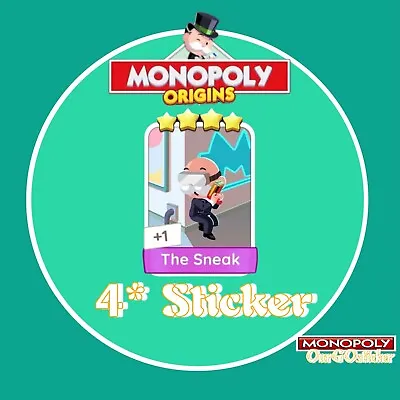 Monopoly Go 4 Star Sticker Set 23 The Sneak  (2nd Album) • $64.59