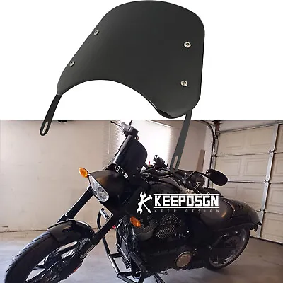 5 -7  Round Headlight Motorcycle Windshield Windscreen For Victory Hammer Gummer • $26.25
